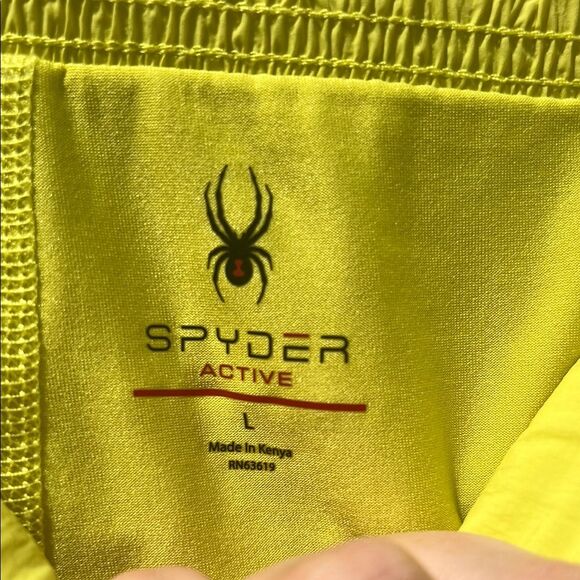 Spyder Women’s Bright Neon Yellow Green Skirt with Shorts Skort Sport Active L - Picture 5 of 16